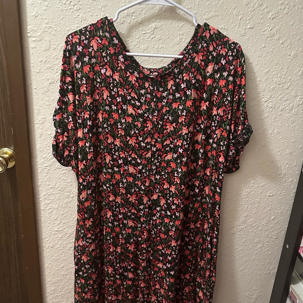 Terra & Sky Vibrant Floral dress